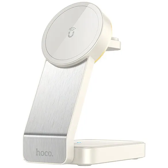 HOCO Incarcator Retea Wireless HOCO CQ3 3in1, 15W, 1.67A, Alb