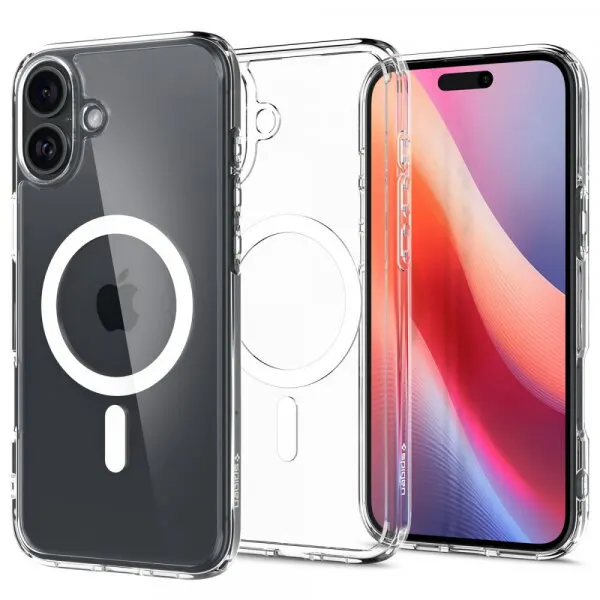 Spigen Husa MagSafe pentru Apple iPhone 16, Spigen, Ultra Hybrid, Alba ACS08205