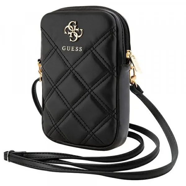 Guess Geanta Universala pentru Telefon, Guess, Quilted 4G, Neagra