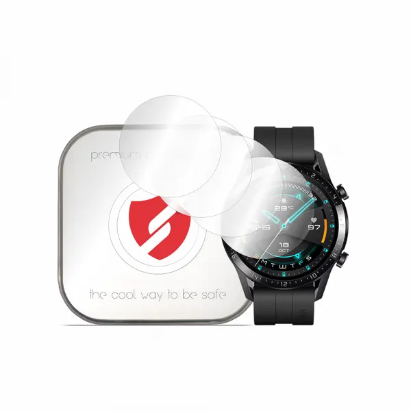 Smart Protection Folie Protectie Smart Protection Premium Classic pentru Huawei Watch GT 2 46mm, Set 4 bucati, Plastic