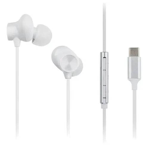 Casti Stereo Panasonic RP-TCM225DEW, Microfon, USB-C (Alb)