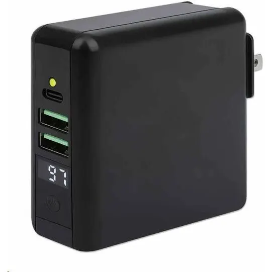 MANHATTAN Incarcator PowerBank, MANHATTAN Power Bank, 8000 mAh 4in1, negru