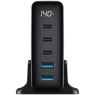 HAVIT Incarcator retea Havit UCLE004 EU - Cinci Porturi 3 x USB-C si 2 x USB-A, Putere 140 W, Negru