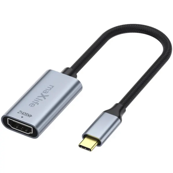 MaXlife Adaptor Audio si Video USB-C - HDMI MaXlife MXHC-01, Gri