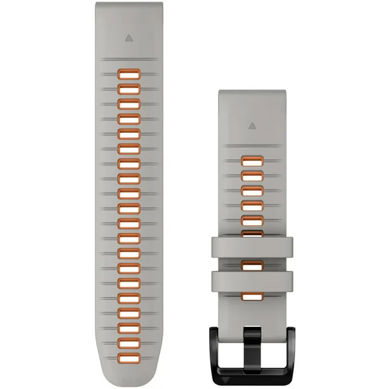 GARMIN Curea ceas smartwatch Garmin, 22mm, QuickFit, Silicon, Fog Gray/Ember Orange