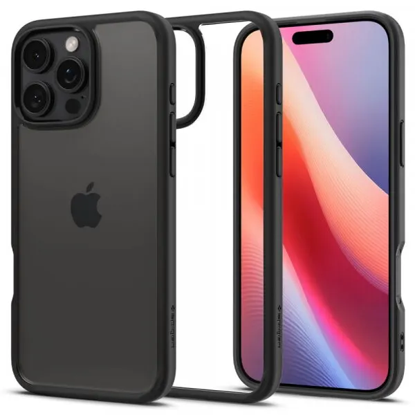 Spigen Husa pentru Apple iPhone 16 Pro Max, Spigen, Ultra Hybrid, Neagra Mata ACS07996