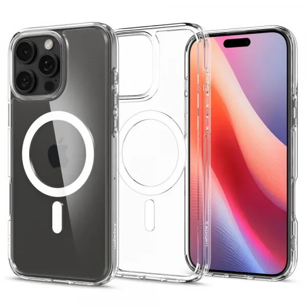 Spigen Husa MagSafe pentru Apple iPhone 16 Pro Max, Spigen, Ultra Hybrid, Alba ACS07998