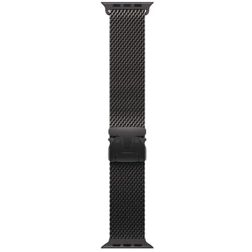 Curea pentru Apple Watch 49mm, Black Titanium Milanese Loop, Small