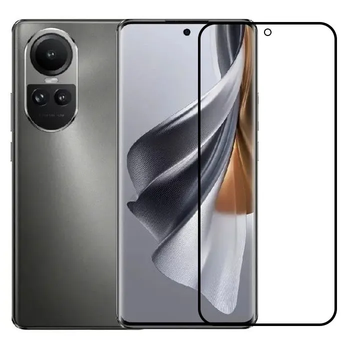 Flippy, Folie Sticla Securizata, Flippy, Compatibila cu Oppo Reno 10, Full Glue, Margini Negre