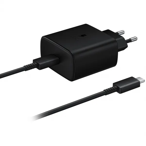 Samsung Incarcator Retea cu Cablu USB-C Samsung EP-TA845 + DW767JBE, 45W, 4.05A, 1 x USB-C, Negru GP-PTU020SOFBQ