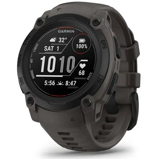 GARMIN Ceas inteligent Garmin Instinct E, 40 mm, GPS, Android/iOS, autonomie pana la 14 zile, tip afiasj monocrom, vizibil in lumina soarelui, memory-in-pixel (MIP) transreflectiv, rezolutie afisaj 166 x 166 pixeli, curea Charcoal, Negru