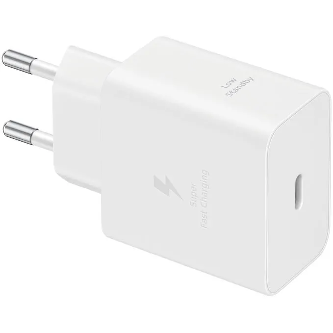 Samsung Incarcator retea Samsung EP-T4511NWEGEU, Super Fast Charger 45W, port USB Type-C, fara cablu, Alb