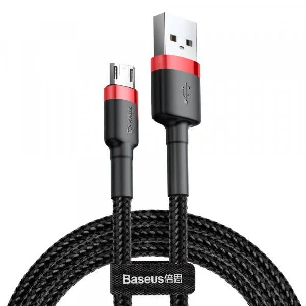 BASEUS Cablu Date si Incarcare USB-A - microUSB Baseus Cafule, 18W, 1m, Rosu CAMKLF-B91