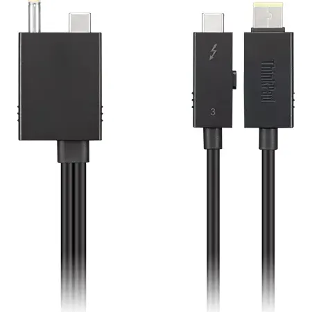 Lenovo Cablu thunderbolt, Lenovo, 0.7 m, Negru
