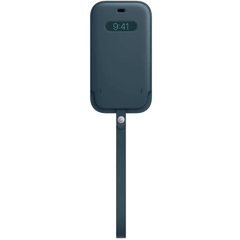 Apple Husa de protectie Apple Sleeve cu MagSafe pentru iPhone 12 / iPhone 12 Pro, Piele, Baltic Blue