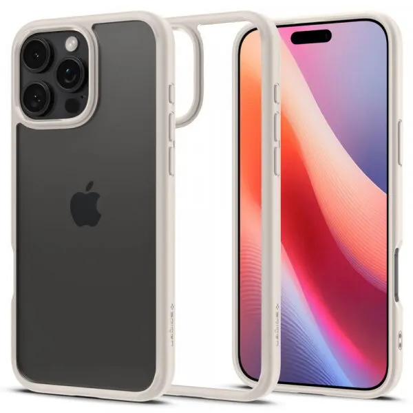 Spigen Husa pentru Apple iPhone 16 Pro Max, Spigen, Ultra Hybrid, Bej ACS08385