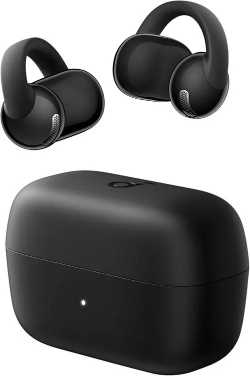 Casti True Wireless Anker SoundCore C50i, Open Ear Clip-On, Hi-Res, IP55, Bluetooth 6.0, Autonomie 7/28 ore (Negru)