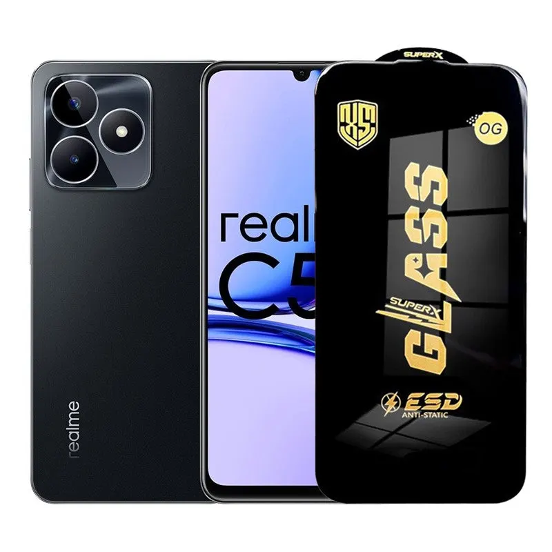 Flippy, Folie de Protectie pentru Realme C53, Flippy, Sticla Securizata ESD, Margini Negre