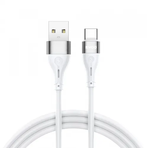 Cablu Date si Incarcare USB-A - USB-C BWOO X280C, 18W, 1m, Alb