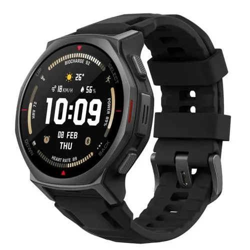 Smartwatch Huami Amazfit T-Rex 3 Pro, 44mm, Ecran AMOLED 1.5inch, Wi-Fi, Bluetooth, BioTracker™ 6.0 PPG, 10 ATM (Negru)