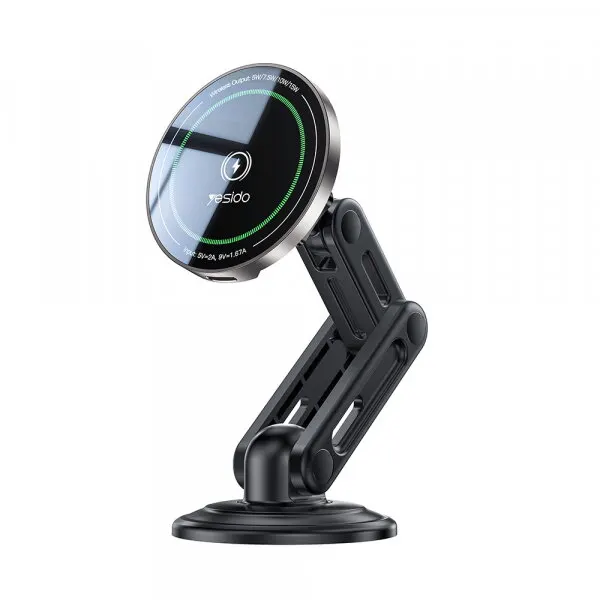 Yesido Incarcator Auto Wireless Yesido C317, 15W, 1.67A, Negru