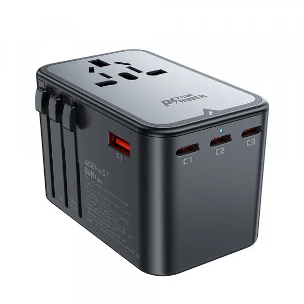 AceFast Incarcator Retea Acefast Travel Z1, 75W, 3.35A, 2 x USB-A - 3 x USB-C, Negru