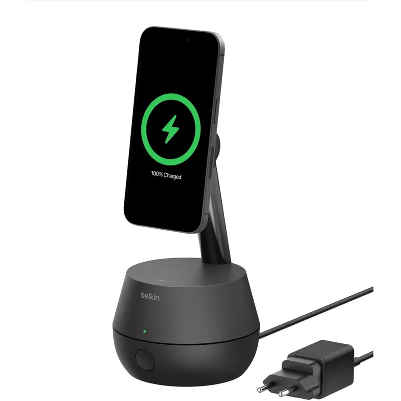 Belkin Incarcator Wireless Belkin 15W, STAGE Auto-Tracking Stand Pro with DockKit, Negru