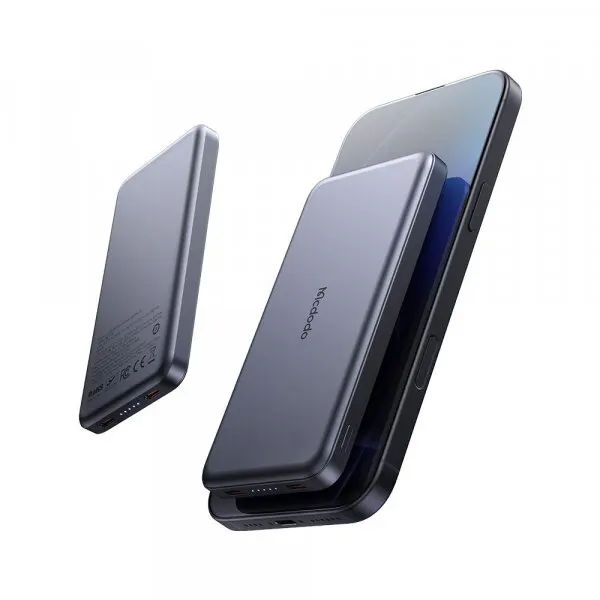 Mcdodo Baterie Externa Wireless McDodo MC-3781 Meta, 10000mAh, 20W, PD + FQI, 1 x QI - 2 x USB-C, Neagra
