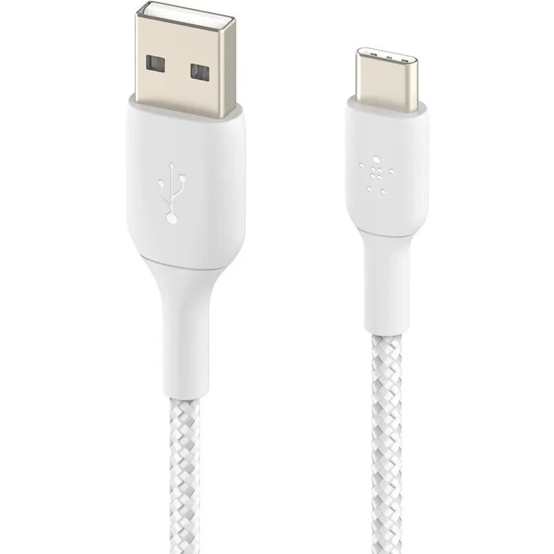 Belkin Belkin BOOST CHARGE USB-A to USB-C Cable, Braided - 2M - White