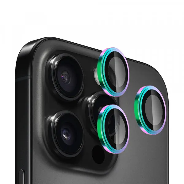 Blueo Folie de protectie Camera Spate Blueo Sapphire Crystal pentru Apple iPhone 14 Pro Max / 14 Pro, Sticla Securizata, Multicolor