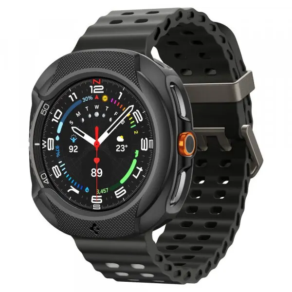 Spigen Husa Spigen Liquid Air pentru Samsung Galaxy Watch8 Classic, Neagra Mata ACS09841