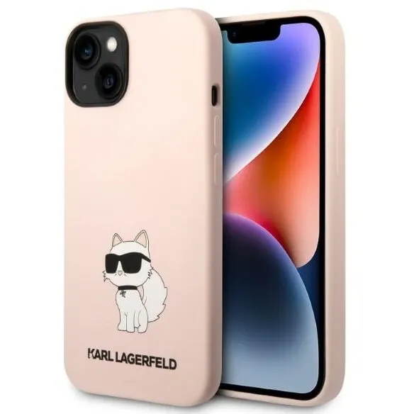 Karl Lagerfeld Husa pentru Apple iPhone 14 Plus, Karl Lagerfeld, Silicone Choupette, Roz