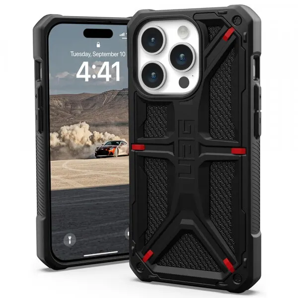 Urban Armor Gear Husa pentru Apple iPhone 15 Pro, Urban Armor Gear, Monarch Kevlar, Neagra