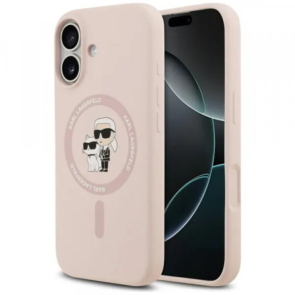 Karl Lagerfeld Husa MagSafe pentru Apple iPhone 17, Karl Lagerfeld, Ring Karl & Choupette, Roz