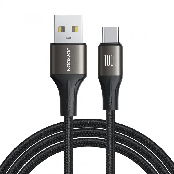 JOYROOM Cablu Date si Incarcare USB-A - USB-C Joyroom S-A25 Light-Speed, 100W, 1.2m, Negru