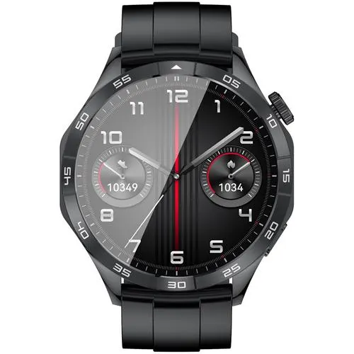 Smartwatch XO Design 4, Ecran IPS 1.43inch, Android/iOS, Monitorizare activitate, Ritm cardiac, Stres, IP68 (Negru)