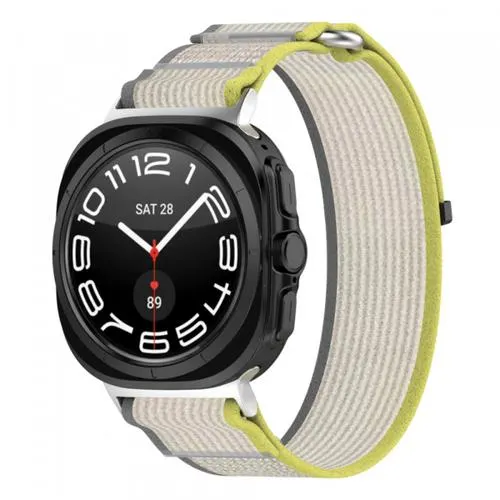 Curea Techsuit W054 pentru Samsung Galaxy Watch Ultra, Galben/Gri