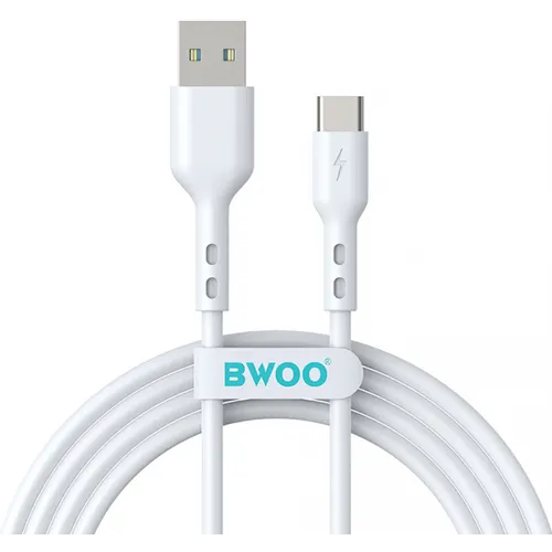 Cablu date BWOO BO-X172C, USB - USB-C, 60W, 1m (Alb)