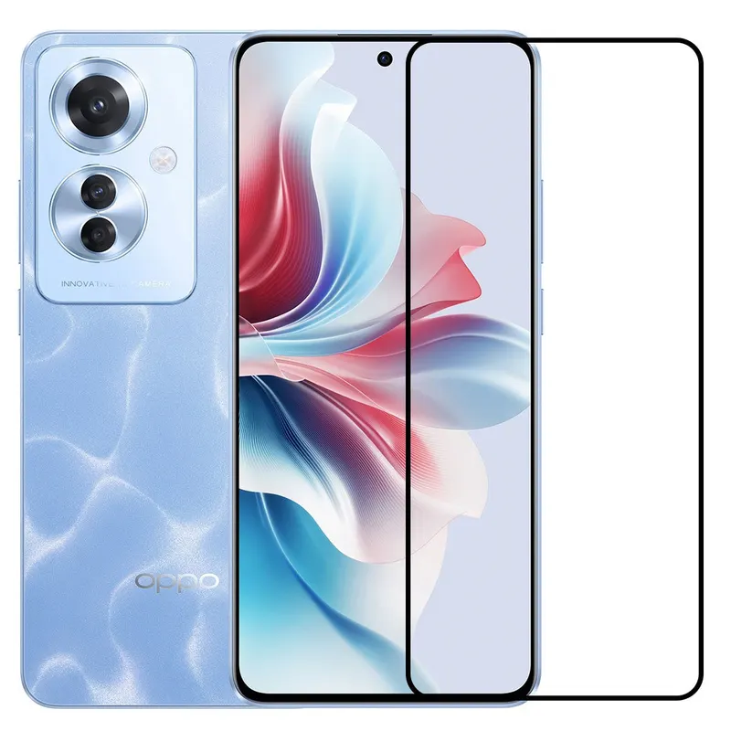 Flippy, Folie Sticla Securizata, Flippy, Compatibila cu Oppo Reno 11F, Full Glue, Margini Negre