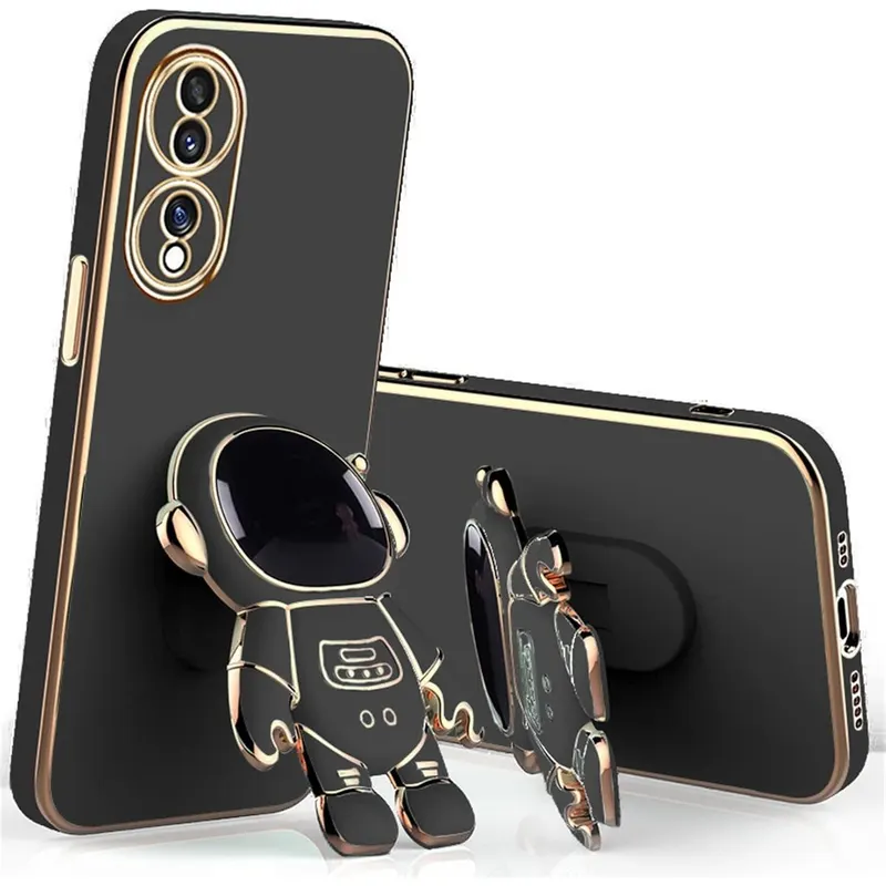 Husa Telefon 2in1, Flippy, Compatibila Huawei P50 Pro, Carcasa TPU cu Suport Inclus Tip Astronaut, Protectie Camere
