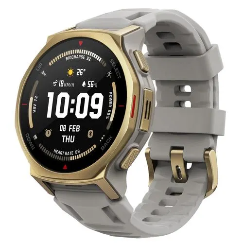 Smartwatch Huami Amazfit T-Rex 3 Pro, 44mm, Ecran AMOLED 1.5inch, Wi-Fi, Bluetooth, BioTracker™ 6.0 PPG, 10 ATM (Auriu/Gri)