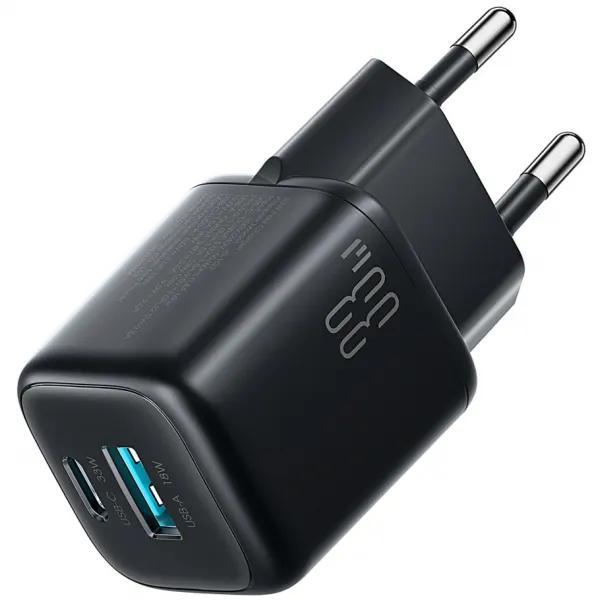 JOYROOM Incarcator Retea Joyroom JR-TG7, 33W, 3A, 1 x USB-A - 1 x USB-C, Negru