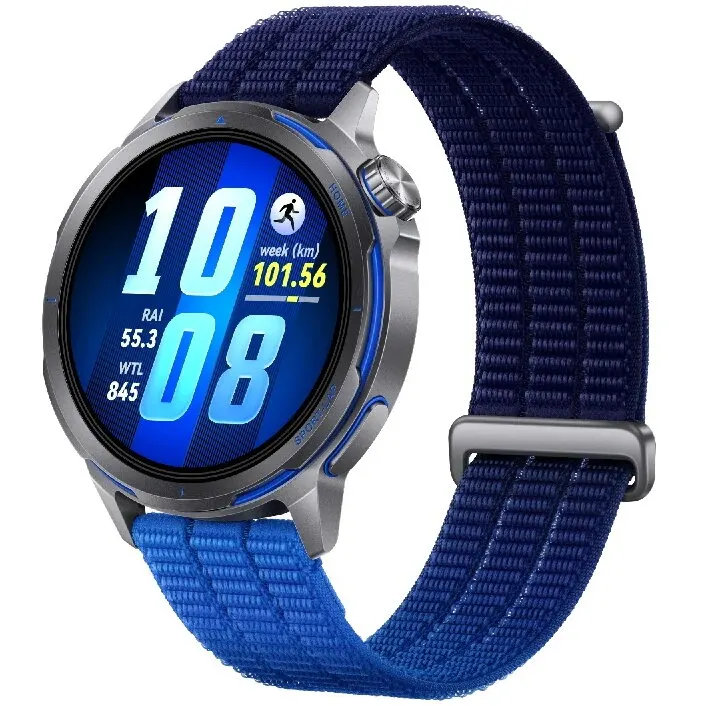 Huawei Ceas inteligent Huawei Watch GT Runner 2, 1.32 inch, AMOLED, albastru amurg, carcasa din aliaj de titan cu curea tesuta AirDry, Albastru degrade
