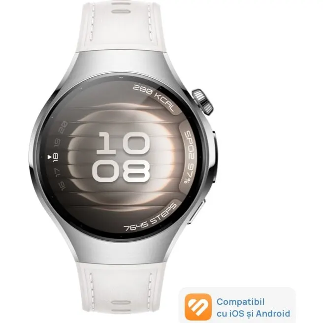 Huawei Ceas inteligent Huawei 5, Classic, 42mm, 1.38 inch, AMOLED, Alb