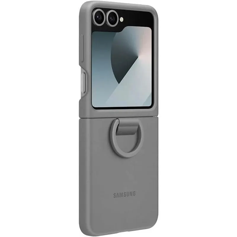 Samsung Husa Silicon cu Inel pentru Samsung Galaxy Z Flip 6, EF-PF741TJEGWW, Gri