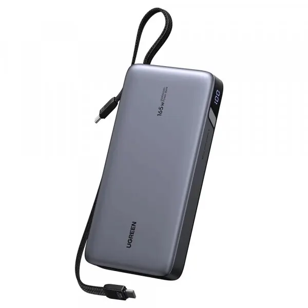 Ugreen Baterie Externa UGREEN PB552 (55995B), 25000mAh, 165W, QC + PD, 1 x USB-A - 3 x USB-C, Gri