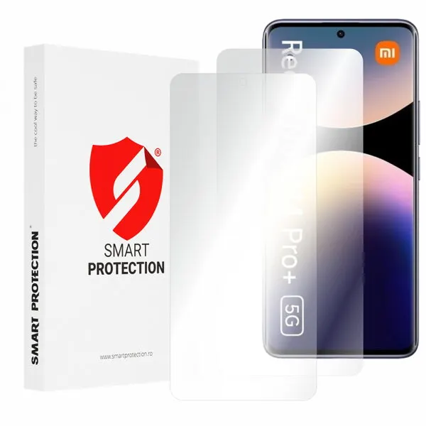 Smart Protection Folie de protectie Ecran Smart Protection Premium Classic pentru Xiaomi Redmi Note 14 Pro+ 5G, Plastic, Set 2 bucati