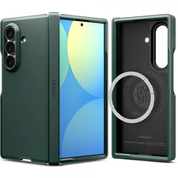 Spigen Husa MagSafe pentru Samsung Galaxy Z Fold8 Ultra F976, Spigen, Tough Armor Pro, Verde ACS11851