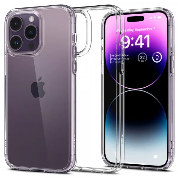 Spigen Husa pentru Apple iPhone 14 Pro Max, Spigen, Ultra Hybrid, Transparenta ACS04816