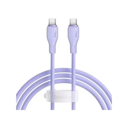 Cablu de date si alimentare Baseus Pudding P10377701511-00, USB Type-C la USB Type-C 100W, 1.5m (Violet)
